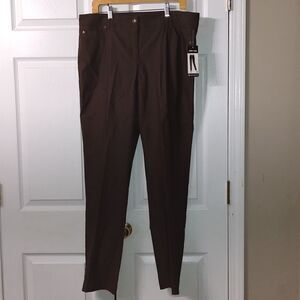 New Directions slim leg brown dress pants  Sz 16